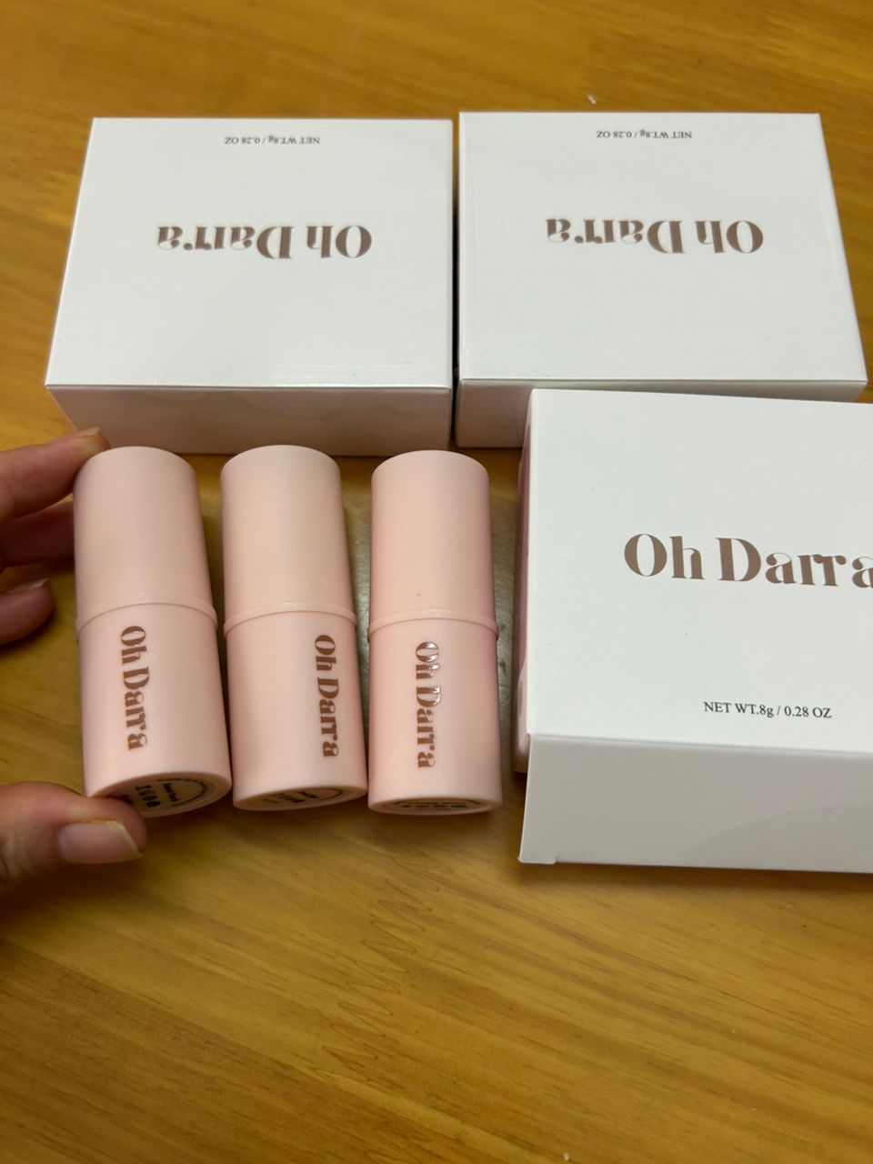OhDarra Cream Blush Stick & Lipstick – Sweet Peach | Love Story | Candy Rose