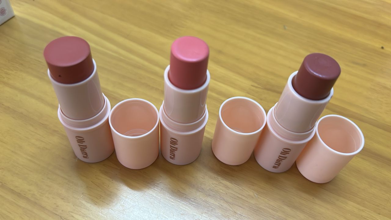 OhDarra Cream Blush Stick & Lipstick – Sweet Peach | Love Story | Candy Rose
